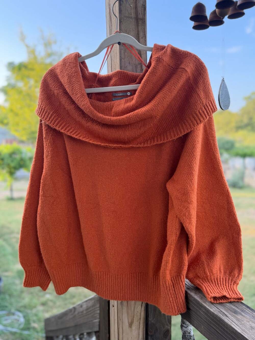 By Anthropologie Slouchy Cowl Neck Long Sleeve Knit Sweater